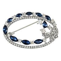Crystal Brooch Zinc Alloy with Crystal silver color plated for woman & with rhinestone nickel lead & cadmium free Sold By PC
