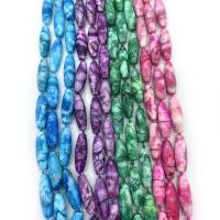Agate Beads, barrel, DIY, more colors for choice, 10x30mm, Approx 12PCs/Strand, Sold By Strand