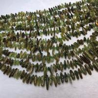 Koralik, obyty, DIY, zielony, 10-20mm, sprzedawane na około 38 cm Strand