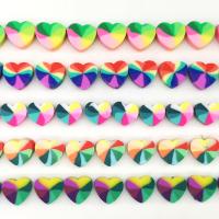 Polymer Clay Beads, Heart, DIY, more colors for choice, 10mm, Approx 1000PCs/Bag, Sold By Bag