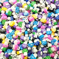 Χάντρες Polymer Clay, μανιτάρι, DIY, μικτά χρώματα, 10mm, Περίπου 100PCs/τσάντα, Sold Με τσάντα