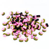 Perles en argile polymère, argile de polymère, papillon, DIY, couleurs mélangées, 10mm, Environ 100PC/sac, Vendu par sac