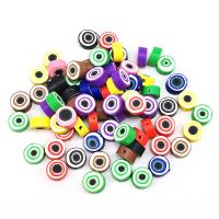 Polymer Clay Beads, Flat Round, DIY, more colors for choice, 10mm, Approx 100PCs/Bag, Sold By Bag