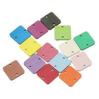 Wood Connector,  Square, stoving varnish, DIY & 1/1 loop, more colors for choice, 15.50x15.50x2mm, Hole:Approx 1mm, Approx 1000PCs/Bag, Sold By Bag
