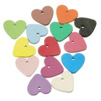 Wood Pendants, Heart, stoving varnish, Unisex, more colors for choice, 16x14.50x2mm, Hole:Approx 1mm, Approx 1000PCs/Bag, Sold By Bag