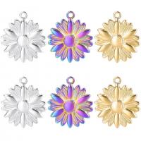 304 Stainless Steel Pendant, Sunflower, Vacuum Ion Plating, vintage & for woman, more colors for choice, 22x26mm, Sold By PC