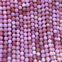 Pink Opal Bead, Runde, poleret, Star Cut Faceted & du kan DIY, lyserød, 4x4.50mm, Solgt Per Ca. 14.96 inch Strand
