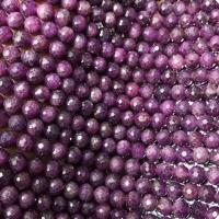 Natūralus Lepidolito Rutuliukas, Turas, poliruotas, Pasidaryk pats & briaunotas, purpurinis, 6.8-7mm, Parduota už Apytiksliai 14.96 Inch Strand