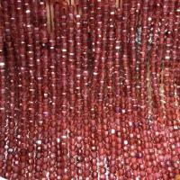 Natural Garnet Beads Square polished Star Cut Faceted & DIY Champagne 2.50mm Sold Per Approx 14.96 Inch Strand