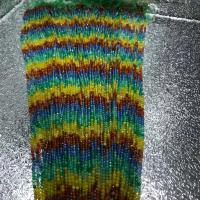 Grânulos de ágata natural Rainbow, Ágata colorida, Roda, polido, DIY & facetada, multi colorido, 3mm, vendido para Aprox 14.96 inchaltura Strand