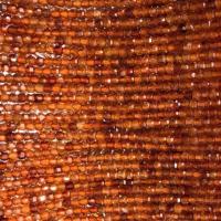 Naturelles perles grenats, grenat, Carré, poli, Surface de coupe de l'étoile & DIY, orange, 2.50mm, Vendu par Environ 14.96 pouce brin
