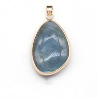 Labradorite Pendant, with Tibetan Style, irregular, gold color plated, fashion jewelry & different styles for choice, grey, 30x21mm, Sold By PC