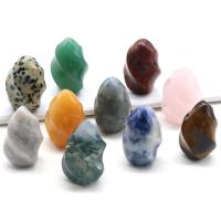 Gemstone Decoration, Carved, random style, mixed colors, 18x28mm, Sold By PC