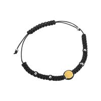 Stainless Steel Jewelry Bracelet 304 Stainless Steel with Wax Cord Vacuum Ion Plating Unisex Length 7.09 Inch Sold By PC