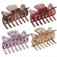 Hair Claw Clips, Resin, stoving varnish, fashion jewelry & for woman, more colors for choice, 58x32mm, Sold By PC