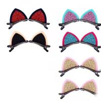 Hair Snap Clips Cloth with Sequins & Zinc Alloy handmade fashion jewelry & for children Sold By PC
