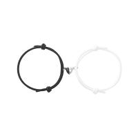 Couple Bracelet and Bangle Polyamide with Zinc Alloy Heart plated 2 pieces & Adjustable & fashion jewelry & for couple 3mm Length 14-26 cm Sold By Pair