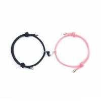 Couple Bracelet and Bangle Polyamide with Zinc Alloy Heart plated 2 pieces & Adjustable & fashion jewelry & for couple 3mm Length 14-26 cm Sold By Pair