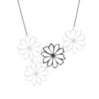 Tibetan Style Jewelry Necklace, Iron, with Tibetan Style, Daisy, stoving varnish, fashion jewelry & Unisex & hollow, mixed colors, Length:70 cm, Sold By PC