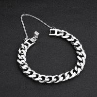 Titanium Steel Bracelet & Bangle, with 10cm extender chain, polished, fashion jewelry & Unisex, original color, Length:20 cm, Sold By PC