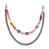 Acrylic Waist Chain with Zinc Alloy Double Layer & punk style & Unisex Length Approx 14.1 Inch Approx 18.5 Inch Sold By PC
