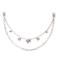 Tibetan Style Waist Chain, Heart, silver color plated, Double Layer & Unisex, nickel, lead & cadmium free, Length:Approx 16.5 Inch, Approx 20.4 Inch, Sold By PC