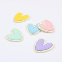 Mobile Phone DIY Decoration, Resin, Heart, epoxy gel, more colors for choice, 30x30mm, 10PCs/Lot, Sold By Lot