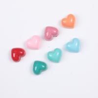 Mobile Phone DIY Decoration, Resin, Heart, stoving varnish, more colors for choice, 12x14mm, 10PCs/Lot, Sold By Lot