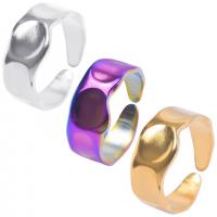 Aço inoxidável 304 Cuff Ring Finger, Ajustável & unissex, Mais cores pare escolha, tamanho:9, vendido por PC