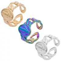 304 nehrđajućeg čelika Pljuska prst prsten, Oval, Podesiva & bez spolne razlike, više boja za izbor, Veličina:9, Prodano By PC