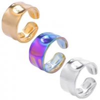 304 Stainless Steel Cuff Finger Ring, Vacuum Ion Plating, Adjustable & Unisex, more colors for choice, US Ring Size:8, Sold By PC
