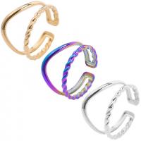 Vinger Ring in edelstaal, 304 roestvrij staal, Verstelbare & uniseks, meer kleuren voor de keuze, Maat:8, Verkocht door PC