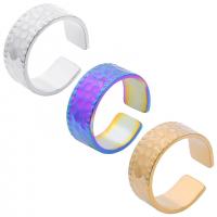Aço inoxidável 304 Cuff Ring Finger, Ajustável & unissex, Mais cores pare escolha, tamanho:8, vendido por PC