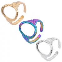 304 nehrđajućeg čelika Pljuska prst prsten, Oval, Podesiva & bez spolne razlike & šupalj, više boja za izbor, Veličina:8, Prodano By PC