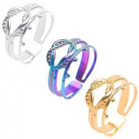 Prst prsten od inoxa, 304 nehrđajućeg čelika, Podesiva & bez spolne razlike & šupalj, više boja za izbor, Veličina:8, Prodano By PC