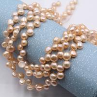 Cultured Baroque Freshwater Pearl Beads, Flat Round, DIY, more colors for choice, 7mm, Approx 60PCs/Strand, Sold By Strand