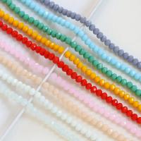 Kristall-Perlen, Kristall, DIY & facettierte, mehrere Farben vorhanden, 8mm, ca. 66PCs/Strang, verkauft von Strang