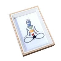 Tabletop Photo Frames Wood with Gemstone polished for home and office mixed colors Sold By PC