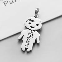 Stainless Steel Pendants 304 Stainless Steel Boy plated DIY Sold By PC