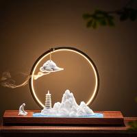 Porcelain Hanging Incense Burner, handmade, for home and office & durable & with LED light, 500x160x320mm, Sold By PC
