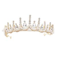Bridal Tiaras, Tibetan Style, with Crystal, plated, fashion jewelry & for woman & with rhinestone, more colors for choice, nickel, lead & cadmium free, 140x50mm, Sold By PC