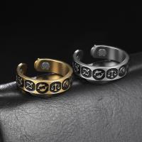 304 roestvrij staal Manchet Finger Ring, mode sieraden & voor de mens, meer kleuren voor de keuze, 5.80x1.60mm, Verkocht door PC