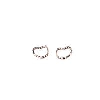 Messing Huggie Hoop Earring, Hart, silver plated, mode sieraden & voor vrouw, zilver, nikkel, lood en cadmium vrij, 15x13mm, Verkocht door PC