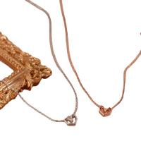 Messing Halskette, Herz, plattiert, Modeschmuck & für Frau & hohl, keine, frei von Nickel, Blei & Kadmium, 10mm, Länge:45.5 cm, verkauft von PC