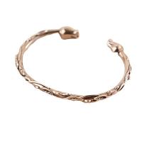 Brass Cuff Bangle, Donut, silver color plated, fashion jewelry & for woman, silver color, nickel, lead & cadmium free, 7mm, Inner Diameter:Approx 57mm, Sold By PC