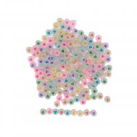 Granos de acrílico de la joyería, Bricolaje & luminoso & esmalte, color mixto, 4x7mm, 100PCs/Bolsa, Vendido por Bolsa