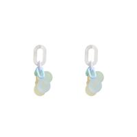 Acrylic Jewelry Earring, fashion jewelry & for woman, multi-colored, 58x17mm, Sold By Pair