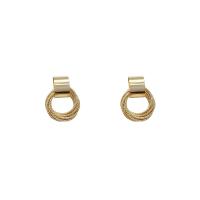 Tibetan Style Stud Earring, high quality plated, fashion jewelry & for woman, golden, 25x18mm, Sold By Pair