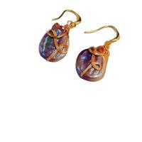 Süßwasserperlen Ohrringe, Perlen, mit Messing, vergoldet, für Frau, 17x18mm, verkauft von Paar