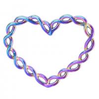 Tibetan Style Heart Pendants, colorful plated, Unisex & hollow, nickel, lead & cadmium free, 34x27mm, Sold By PC